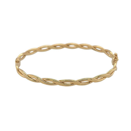 9ct Gold Infinity Twisted Bangle
