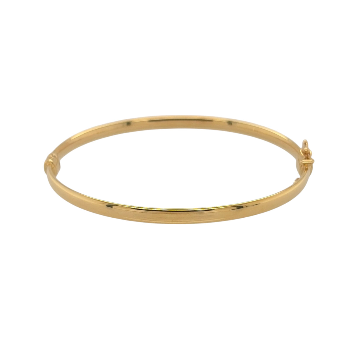 9ct Gold Plain Hinged Bangle