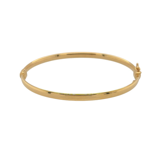 9ct Gold Plain Hinged Bangle