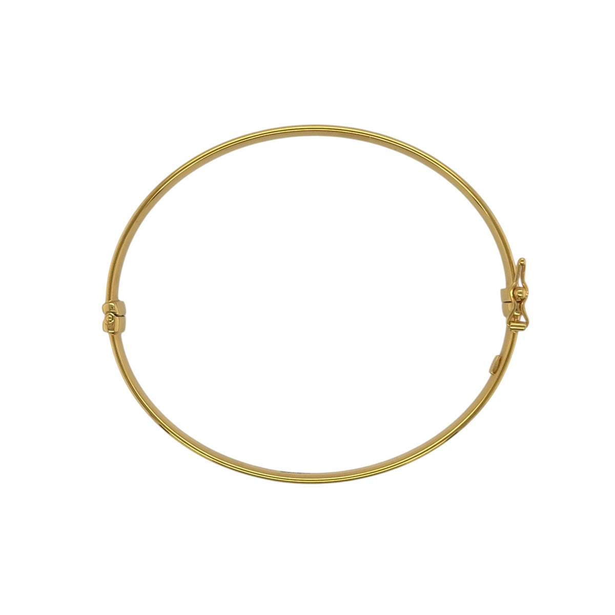 9ct Gold Plain Hinged Bangle