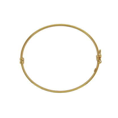 9ct Gold Plain Hinged Bangle