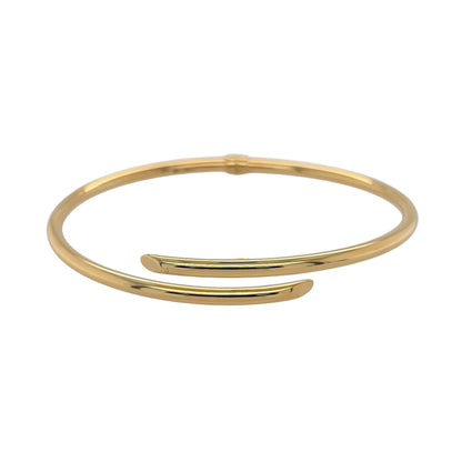 9ct Gold Plain Bypass Bangle