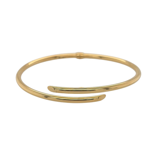 9ct Gold Plain Bypass Bangle