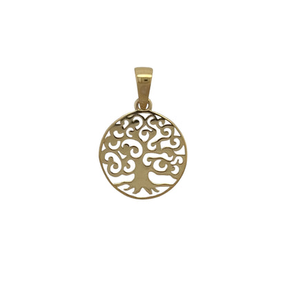 9ct Gold Tree of Life Round Pendant