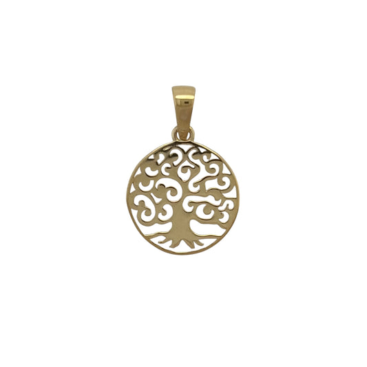 9ct Gold Tree of Life Round Pendant