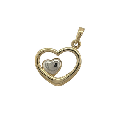 9ct Gold Double Heart Pendant