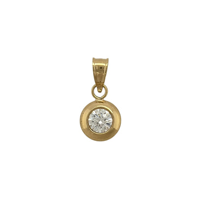 9ct Gold & Cubic Zirconia Round Pendant
