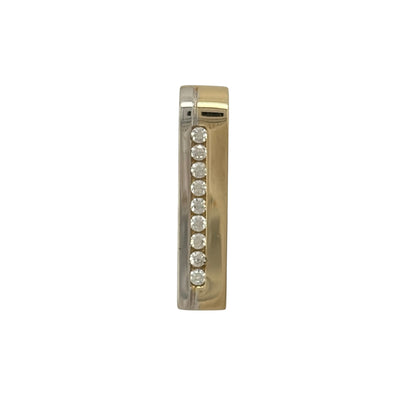 9ct Gold & Cubic Zirconia Bar Pendant