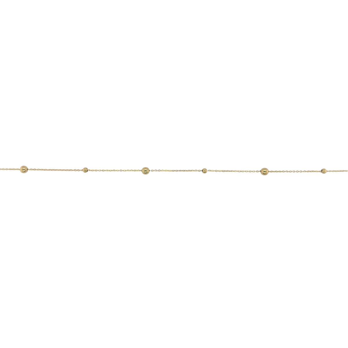 9ct Gold 10" Ball Link Anklet
