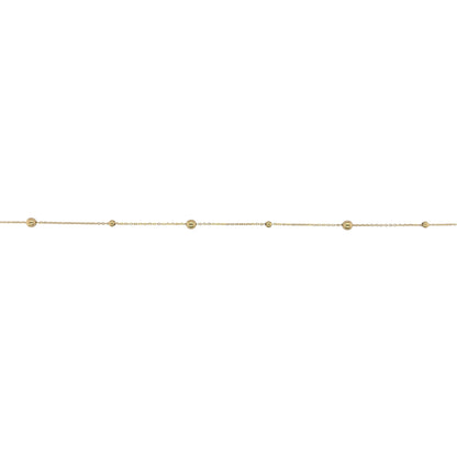 9ct Gold 10" Ball Link Anklet