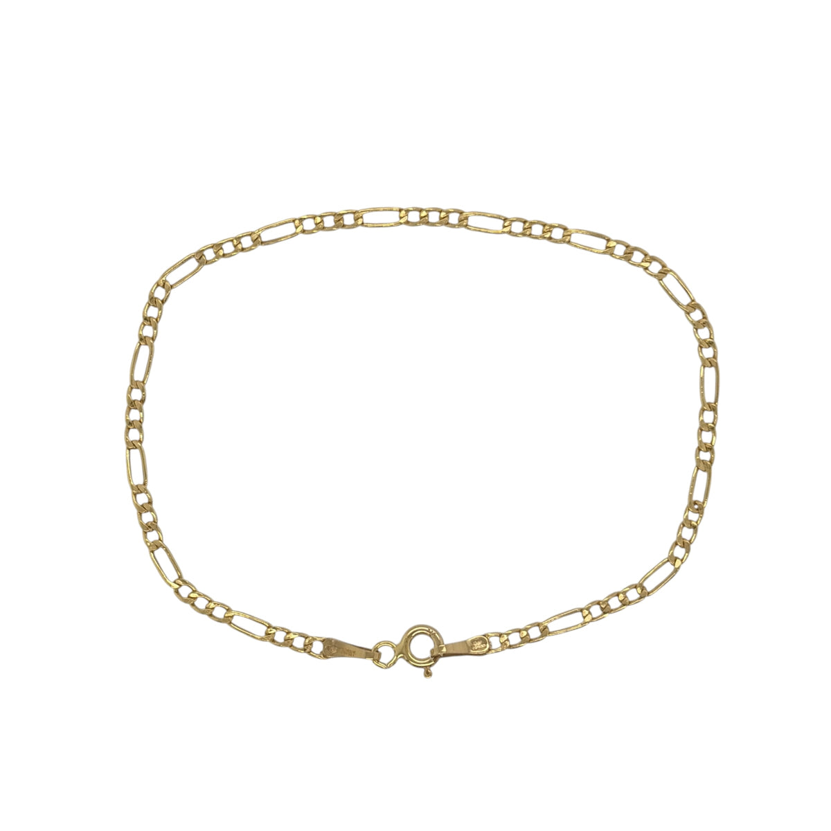 9ct Gold 7.5" Figaro Bracelet