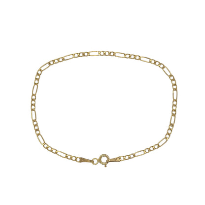 9ct Gold 7.5" Figaro Bracelet