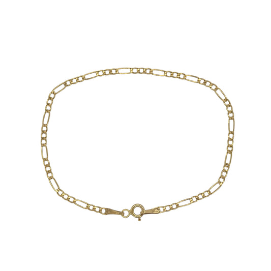 9ct Gold 7.5" Figaro Bracelet