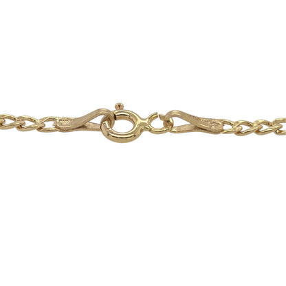 New 9ct Yellow Gold 7.5" Figaro Bracelet with the weight 0.90 grams with link width 2.7mm