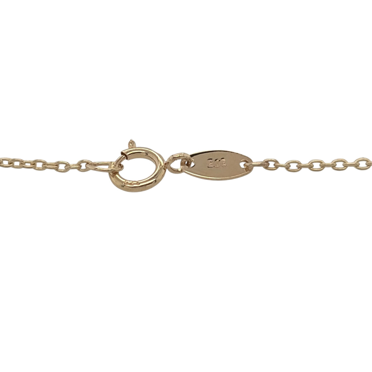 New 9ct Yellow Gold &amp; Cubic Zirconia Infinity 6.5" - 7.5" adjustable Bracelet with the weight 0.95 grams with link width 0.8mm