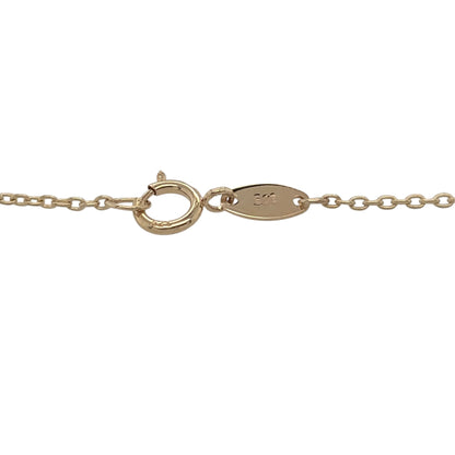 New 9ct Yellow Gold &amp; Cubic Zirconia Infinity 6.5" - 7.5" adjustable Bracelet with the weight 0.95 grams with link width 0.8mm