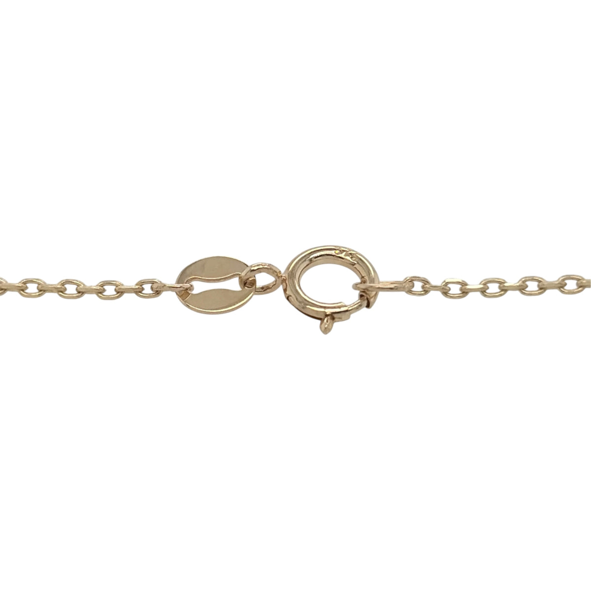 New 9ct Yellow Gold 7.5" Heart Disc Bracelet with the weight 1 gram with link width 1mm