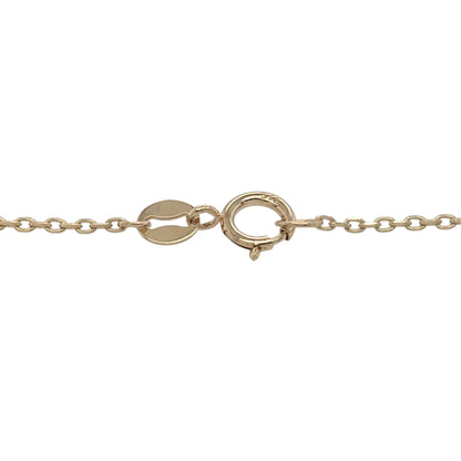 New 9ct Yellow Gold 7.5" Heart Disc Bracelet with the weight 1 gram with link width 1mm
