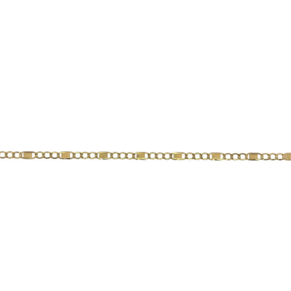 9ct Gold 7.5" Bar Link Bracelet