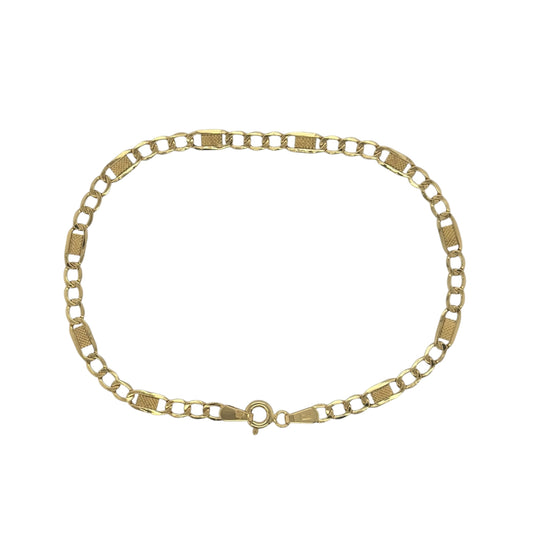 9ct Gold 7.5" Bar Link Bracelet