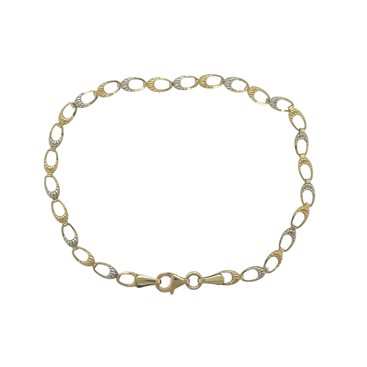 9ct Gold 7.25" Oval Link Bracelet