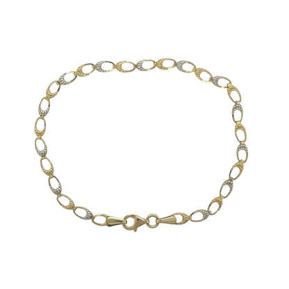 9ct Gold 7.25" Oval Link Bracelet