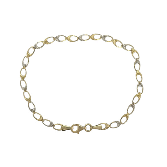 9ct Gold 7.25" Oval Link Bracelet
