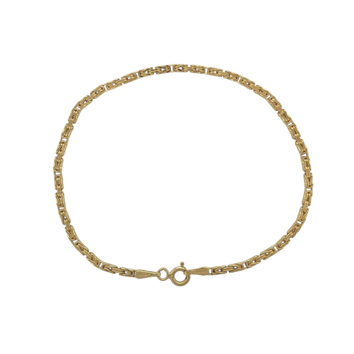 9ct Gold 7.5" Byzantine Bracelet