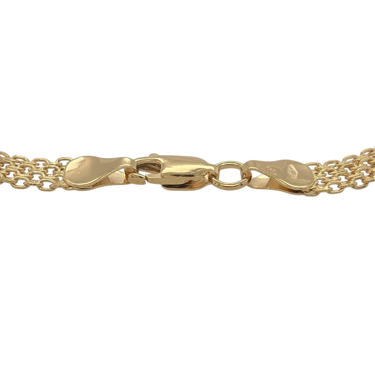 New 9ct Yellow Gold 7.5" Bismark Bracelet with the weight 2.20 grams and link width 5mm