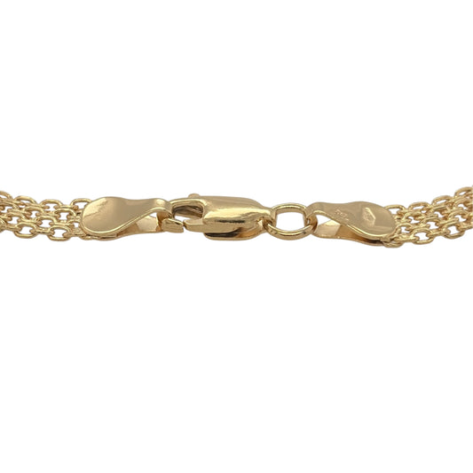New 9ct Yellow Gold 7.5" Bismark Bracelet with the weight 2.20 grams and link width 5mm