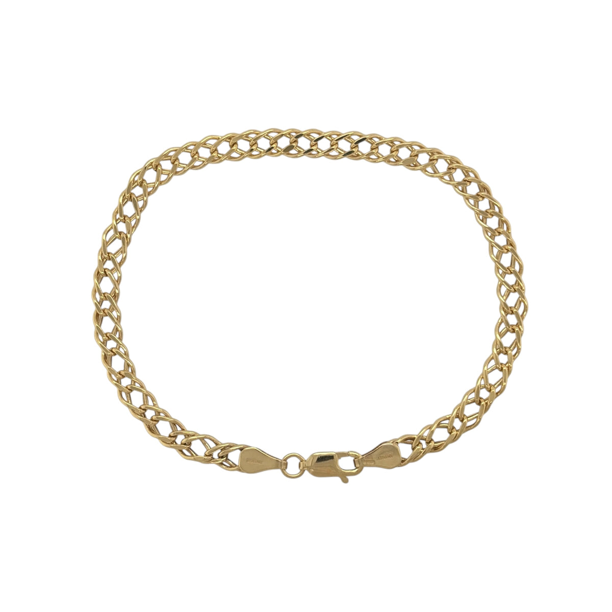 9ct Gold 7.5" Double Curb Bracelet