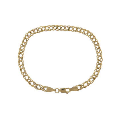 9ct Gold 7.5" Double Curb Bracelet