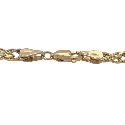 New 9ct Yellow Gold 7.5" Double Curb Bracelet with the weight 3 grams and link width 4.5mm