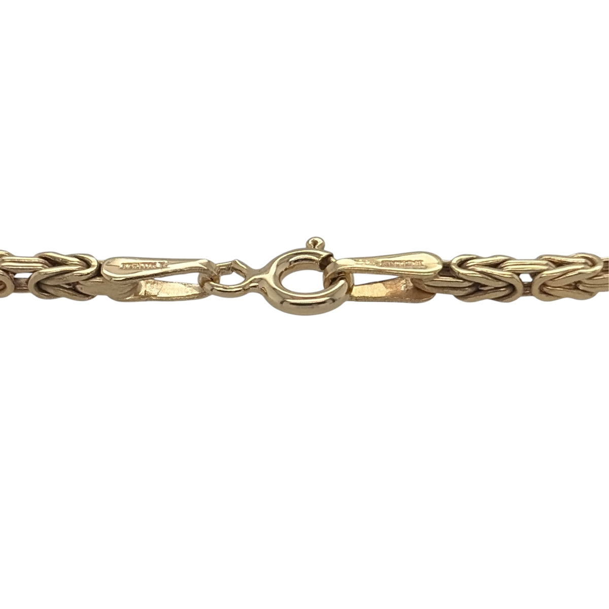 New 9ct Yellow Gold 7.5" Byzantine Bracelet with the weight 2.15 grams and link width 1.9mm