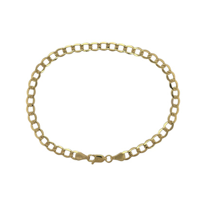 9ct Gold 8.5" Curb Bracelet