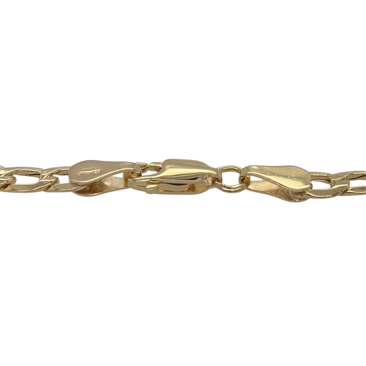 New 9ct Yellow Gold 8.5" Curb Bracelet with the weight 2.50 grams and link width 4.2mm