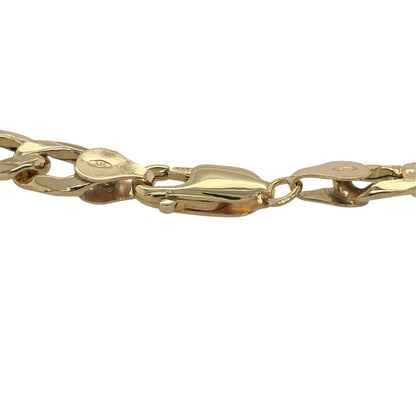 New 9ct Yellow Gold 8.5" Curb Bracelet with the weight 6.60 grams and link width 8mm