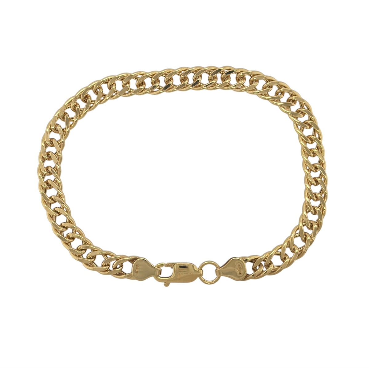9ct Gold 8.5" Double Curb Bracelet