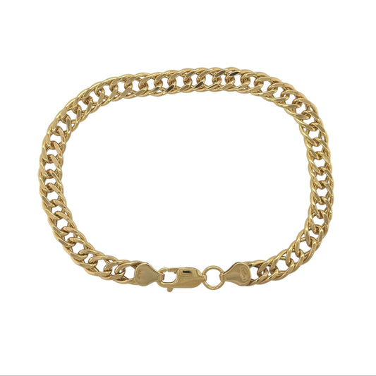 9ct Gold 8.5" Double Curb Bracelet
