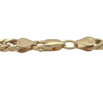 New 9ct Yellow Gold 8.5" Double Curb Bracelet with the weight 7.20 grams and link width 7.5mm