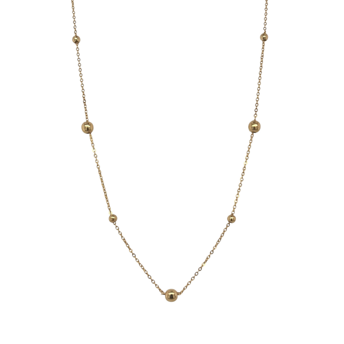 9ct Gold Ball Link 18" Necklace