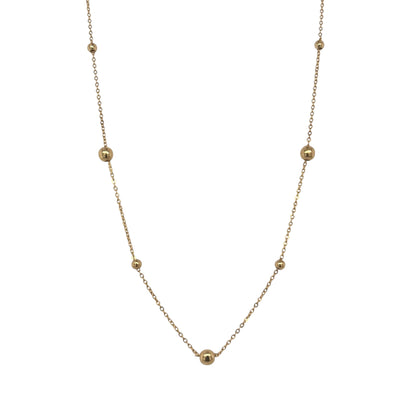 9ct Gold Ball Link 18" Necklace