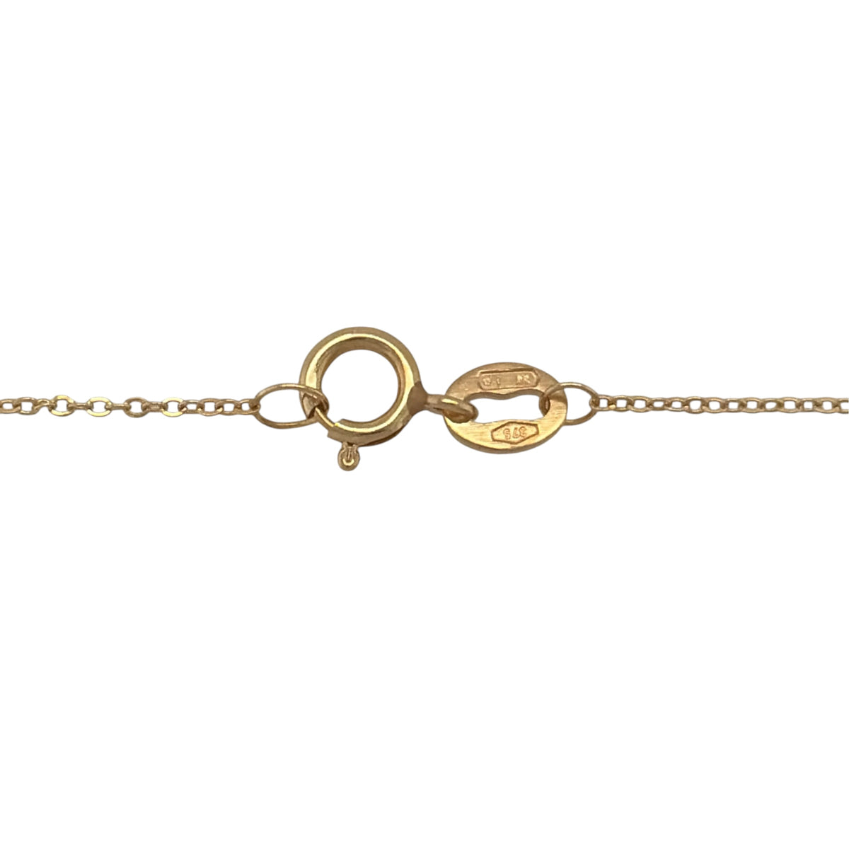 New 9ct Yellow Gold Ball Link 18" Necklace with the weight 0.80 grams and the biggest ball is 3mm diameter