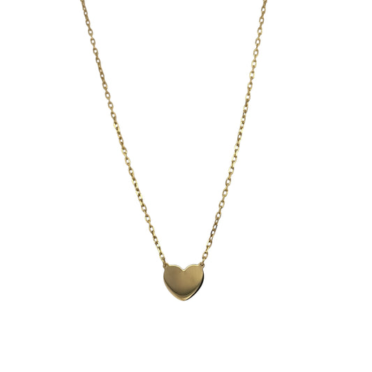 9ct Gold Heart 16" - 18" Necklace