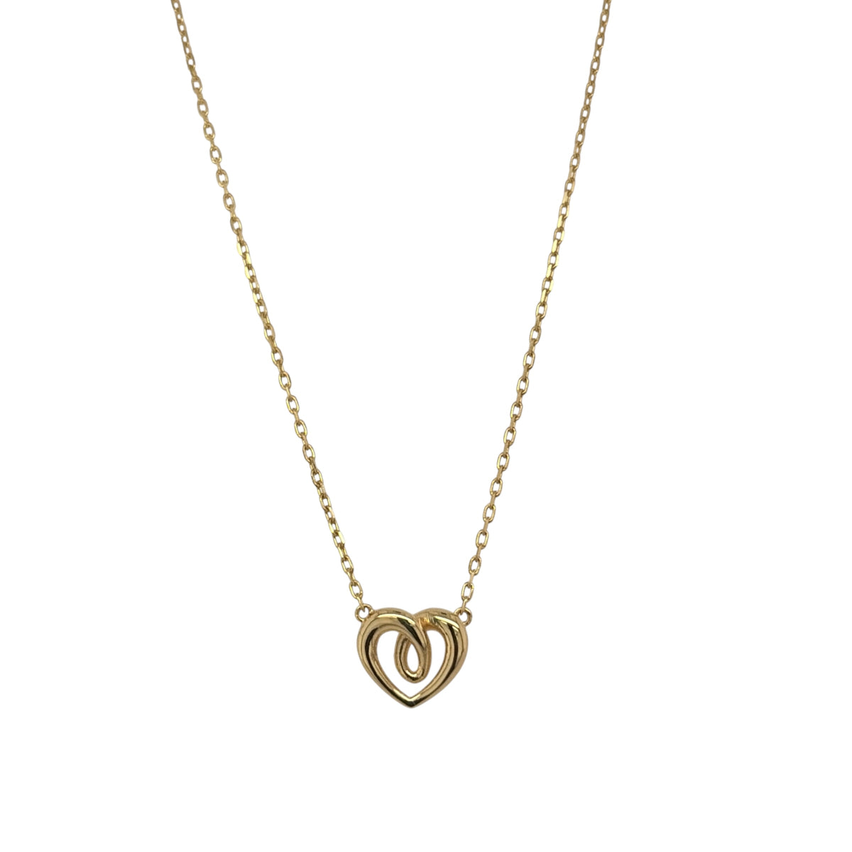 9ct Gold Heart 16" - 18" Necklace