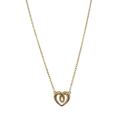 9ct Gold Heart 16" - 18" Necklace