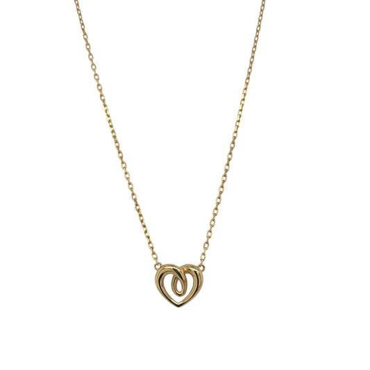 9ct Gold Heart 16" - 18" Necklace