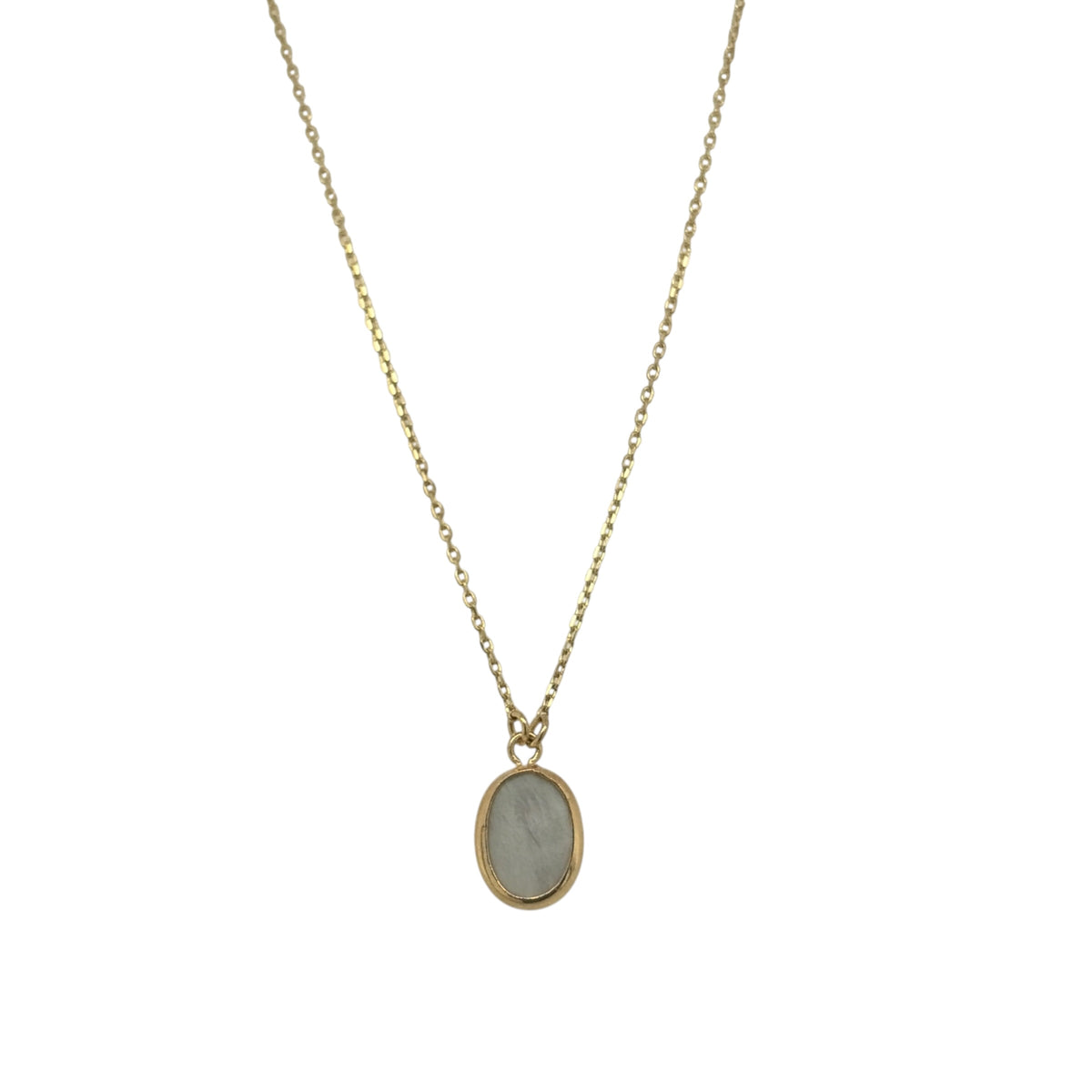 9ct Gold & Mother of Pearl 16" - 18" Necklace