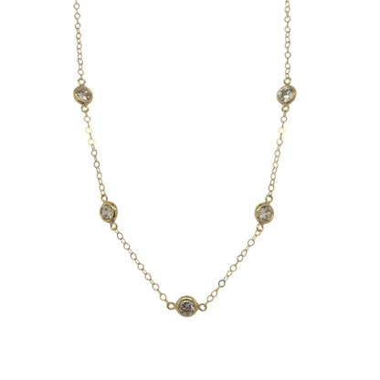 9ct Gold & Cubic Zirconia 18" Necklace