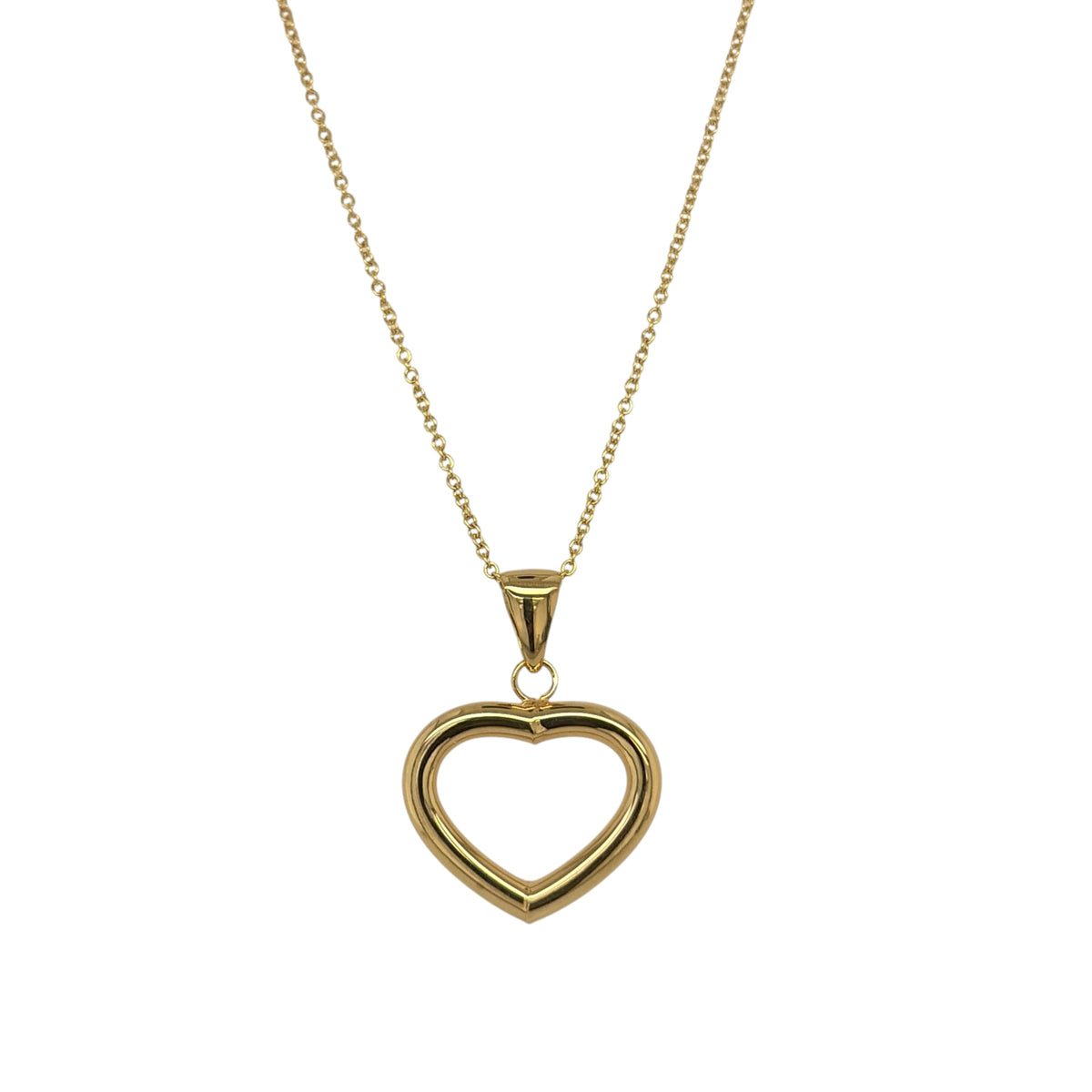 9ct Gold Open Heart 18" Necklace